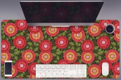 Desk mat geometric flowers