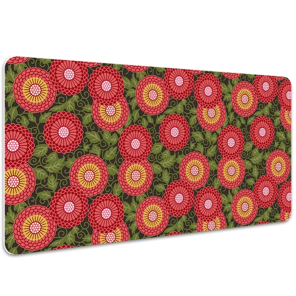 Desk mat geometric flowers