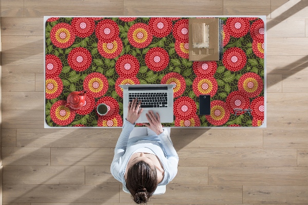 Desk mat geometric flowers