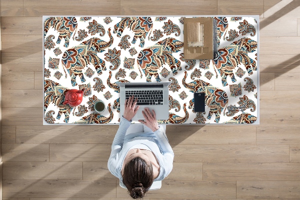 Large desk mat for children elephants