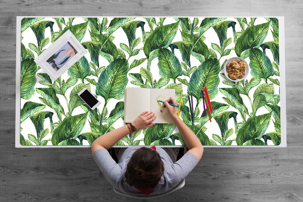 Full desk pad tropical leaves