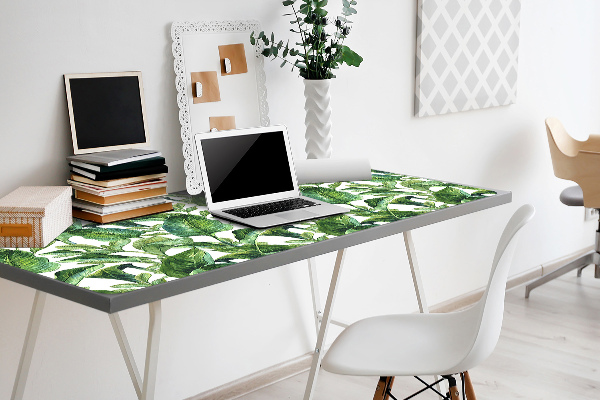 Full desk pad tropical leaves