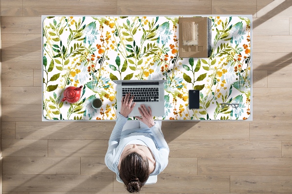 Large desk mat for children flowers Boho