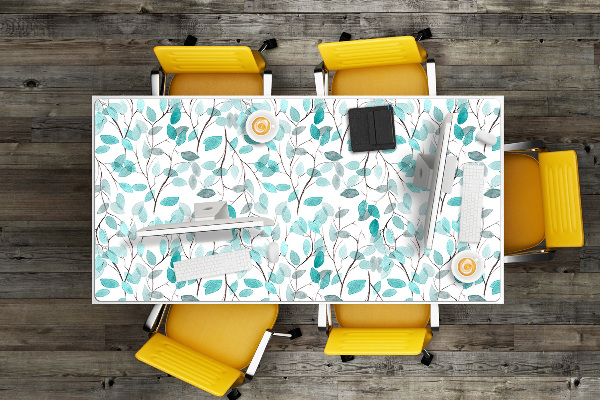 Desk pad watercolor leaves