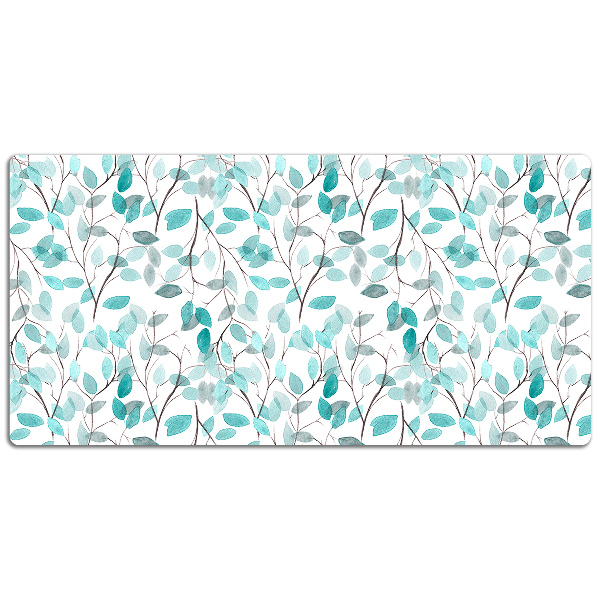 Desk pad watercolor leaves