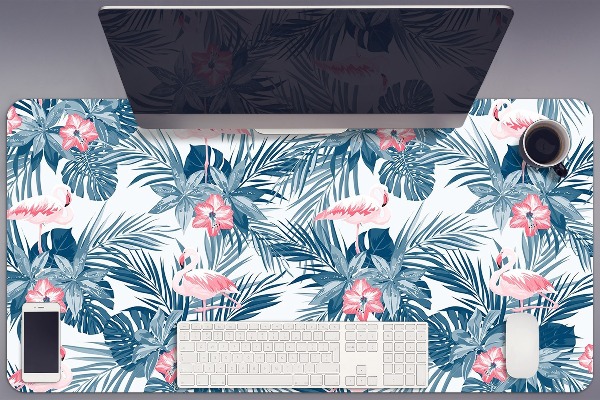 Full desk protector Flamingos and stains