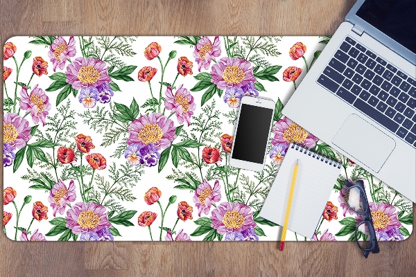 Full desk mat Peony bouquet