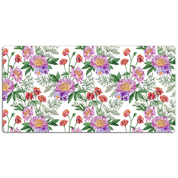 Full desk mat Peony bouquet