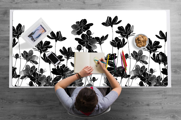 Large desk mat for children black meadow