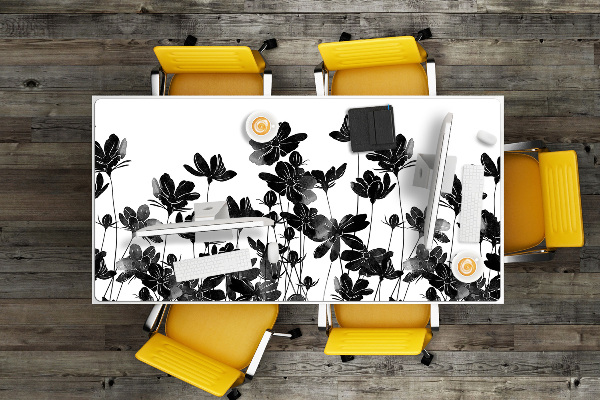 Large desk mat for children black meadow