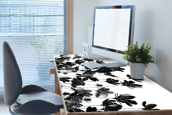 Large desk mat for children black meadow