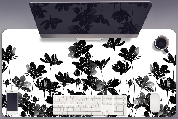 Large desk mat for children black meadow