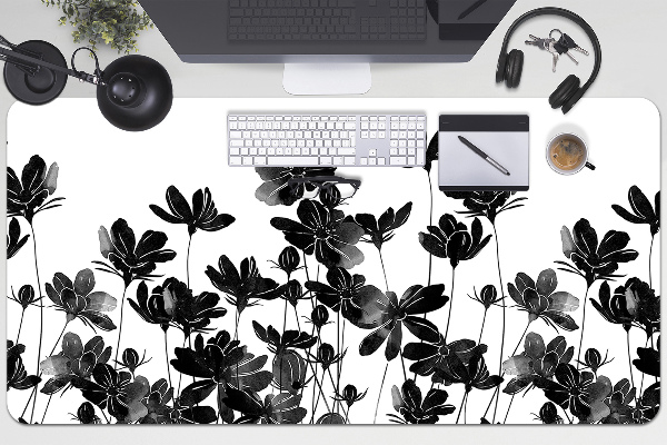 Large desk mat for children black meadow