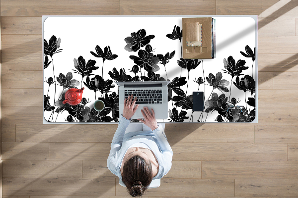 Large desk mat for children black meadow