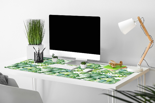 Large desk mat table protector dense jungle