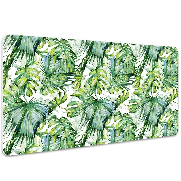 Large desk mat table protector dense jungle