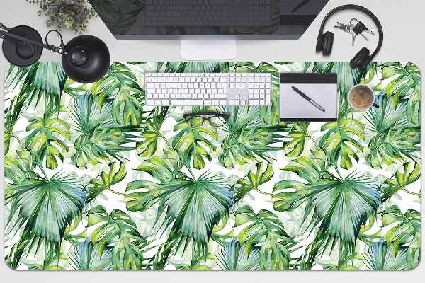 Large desk mat table protector dense jungle