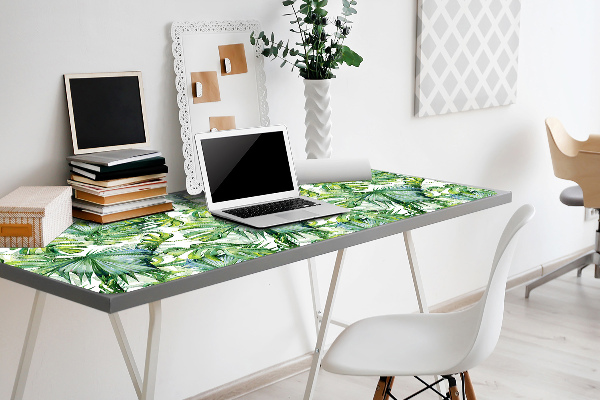 Large desk mat table protector dense jungle