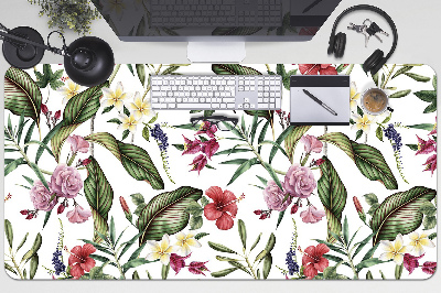 Full desk pad tropical flowers