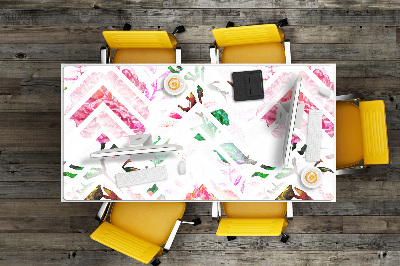 Full desk protector floral Chevron