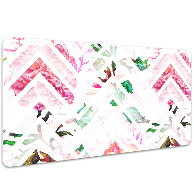 Full desk protector floral Chevron