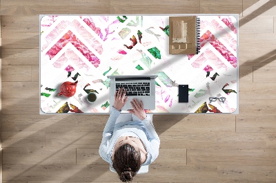 Full desk protector floral Chevron