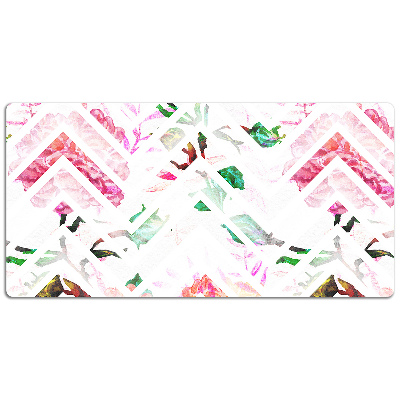 Full desk protector floral Chevron