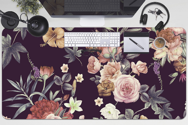Desk pad garden flowers