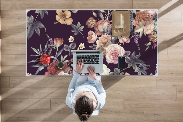 Desk pad garden flowers