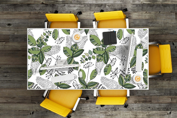 Desk pad botanical pattern