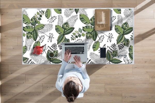 Desk pad botanical pattern