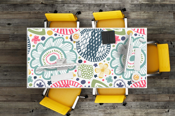 Desk pad Colorful flowers
