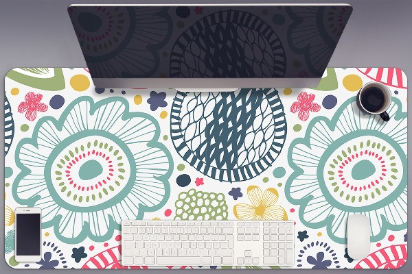 Desk pad Colorful flowers