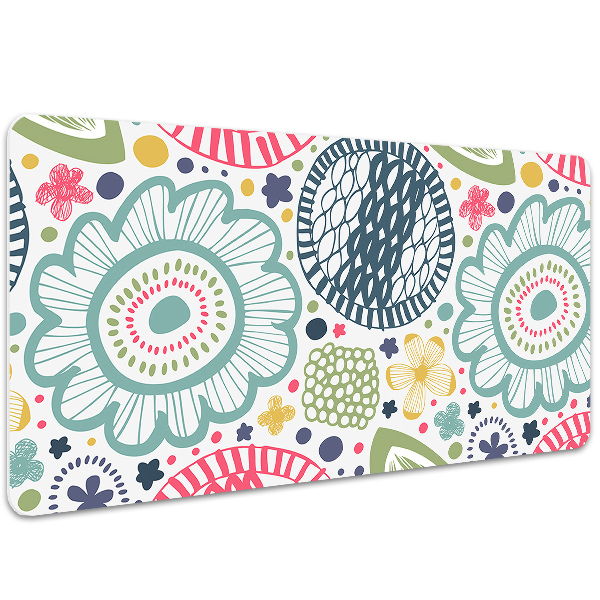 Desk pad Colorful flowers