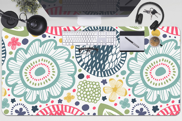 Desk pad Colorful flowers