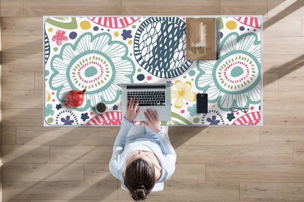 Desk pad Colorful flowers