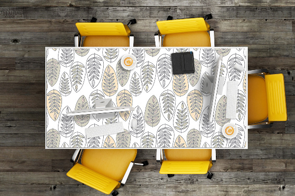 Full desk mat leaves graphics