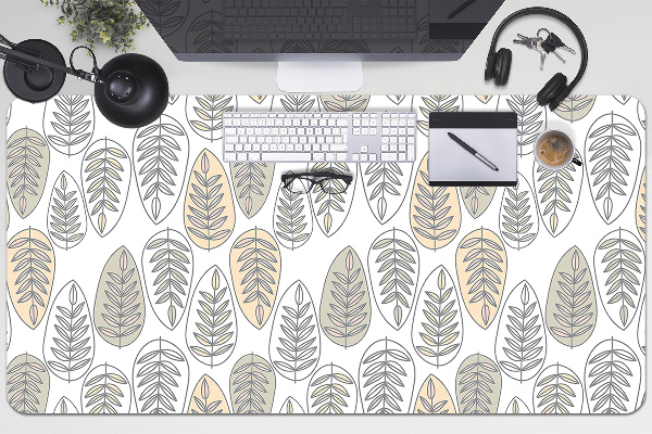 Full desk mat leaves graphics