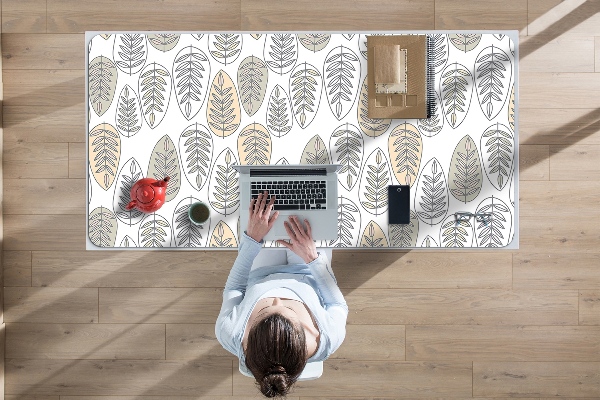 Full desk mat leaves graphics