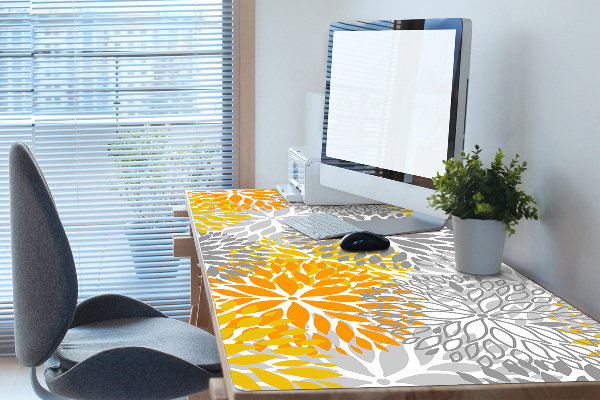 Large desk mat for children chrysanthemums