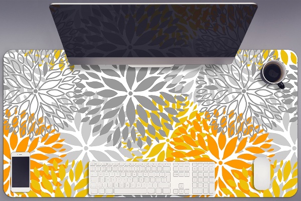 Large desk mat for children chrysanthemums