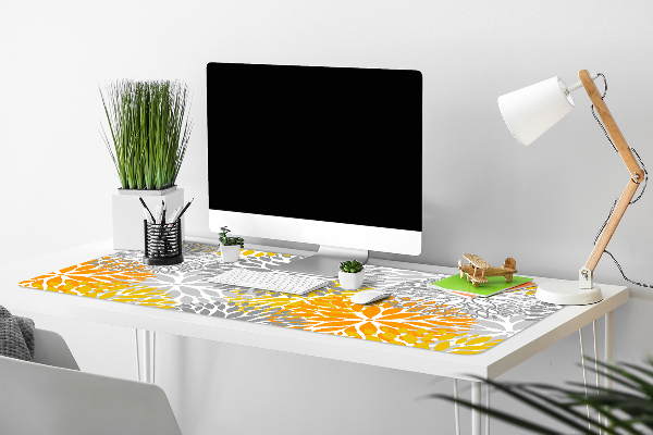 Large desk mat for children chrysanthemums