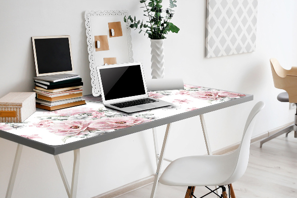 Large desk mat for children flowers