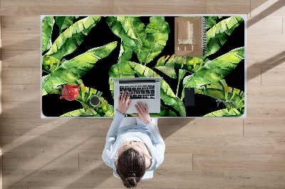 Desk pad tropical leaf
