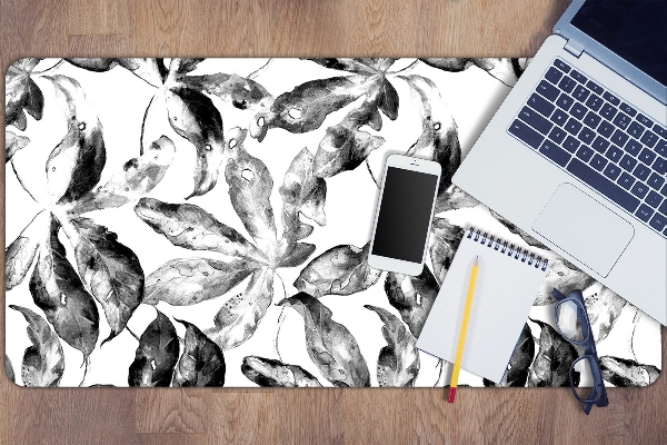 Desk pad painted leaves