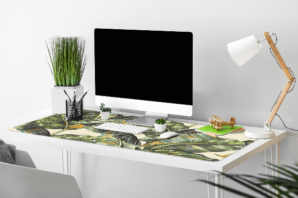 Full desk pad exotic leaves
