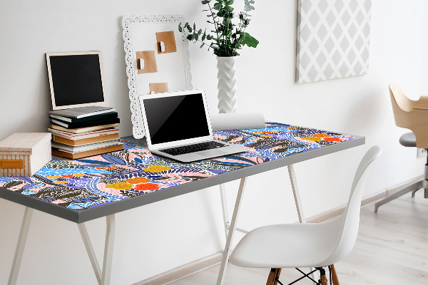 Large desk mat table protector vintage image