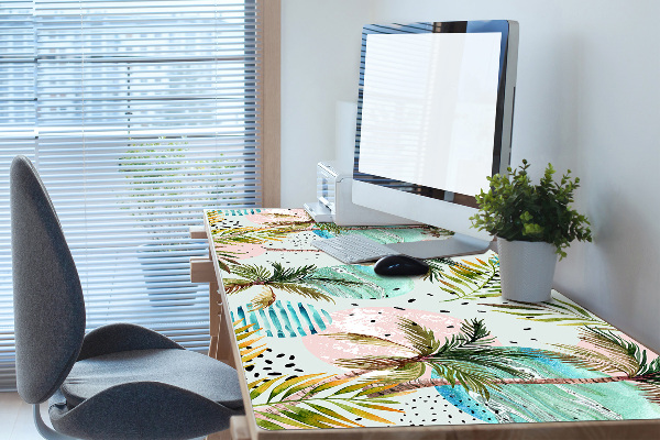 Large desk pad PVC protector Hawaii palm