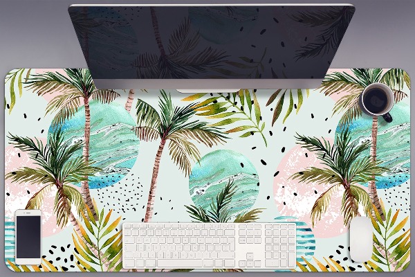 Large desk pad PVC protector Hawaii palm