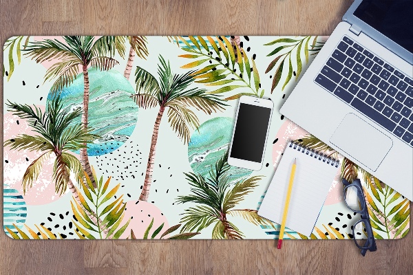 Large desk pad PVC protector Hawaii palm